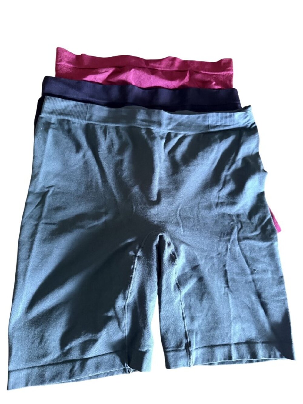 Jockey Womens Short Leggings Burgundy Black Green XL Comfortable Stretch Wear